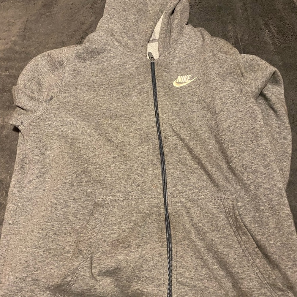 Nike Gray Zip-Up Hoodie